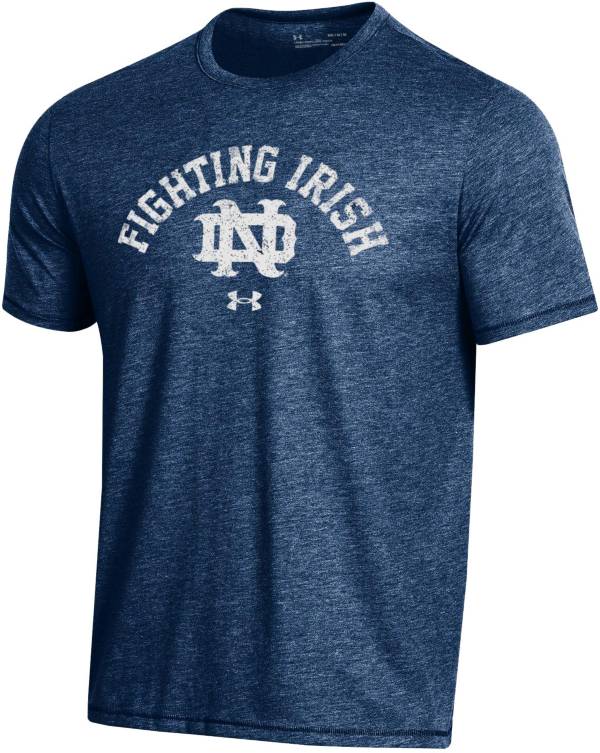 Under Armour Men's Notre Dame Fighting Irish Navy Bi-Blend Performance T-Shirt