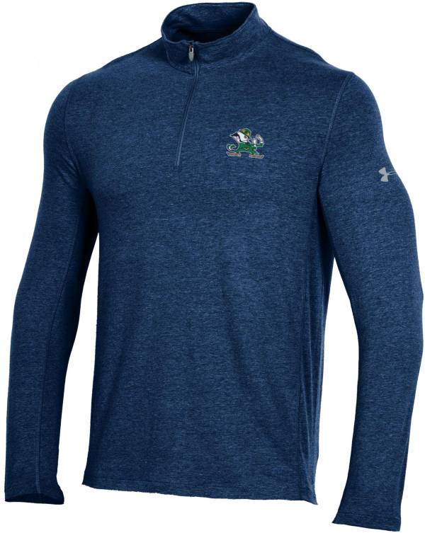 Under Armour Men's Notre Dame Fighting Irish Navy Charged Cotton Quarter-Zip Shirt