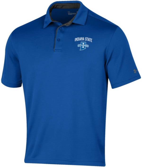 Under Armour Men's Indiana State Sycamores Sycamore Blue Tech Polo