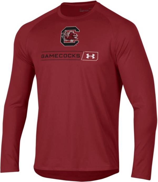 Under Armour Men's South Carolina Gamecocks Garnet Long Sleeve Tech Performance T-Shirt