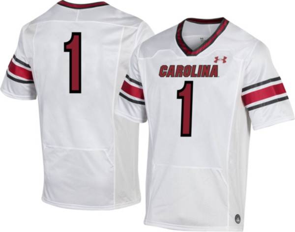 Under Armour Men's South Carolina Gamecocks #1 Replica Football White Jersey