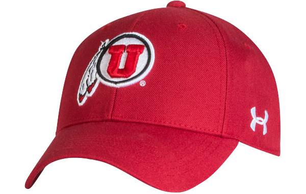 Under Armour Men's Utah Utes Crimson Adjustable Hat