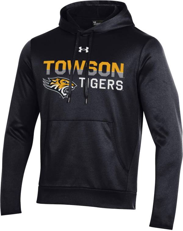 Under Armour Men's Towson Tigers Armour Fleece Performance Black Hoodie