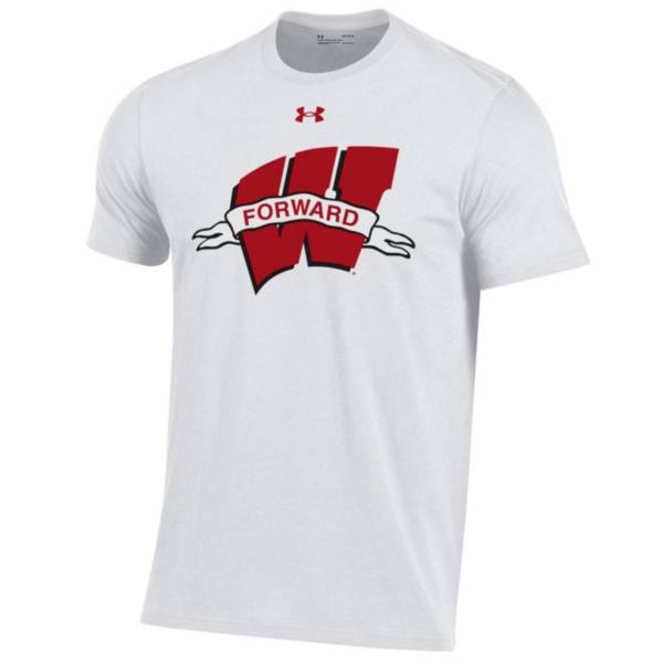 Under Armour Men's Wisconsin Badgers White Forward T-Shirt