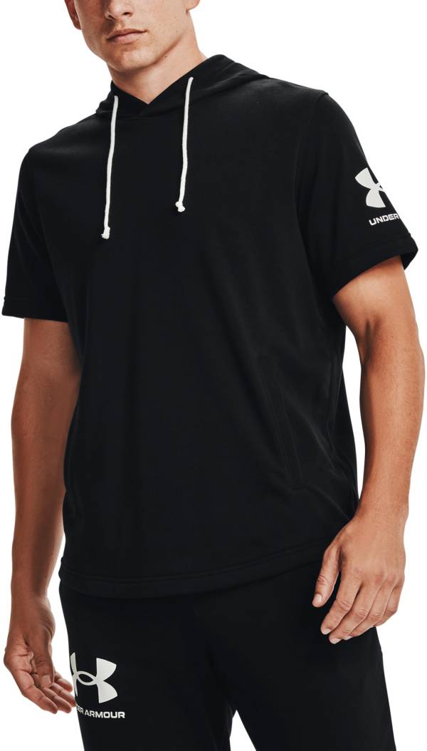 Under Armour Men's Rival Terry Short Sleeve Pullover Hoodie