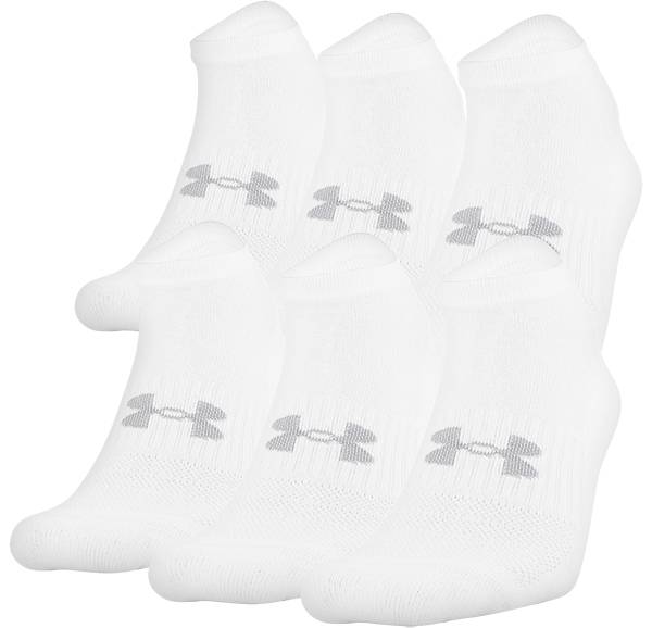 Under Armour Men's Training Cotton No Show Socks - 6 Pack