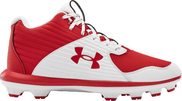7S 3021937-002 Yard Mid TPU blk/red Baseball Cleats Mens Under Armour 