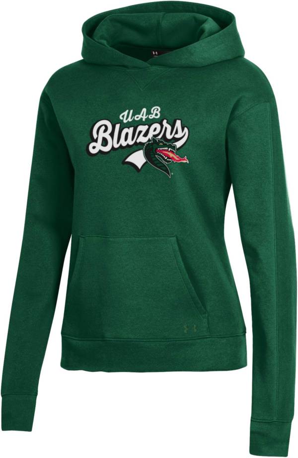 Under Armour Women's UAB Blazers Green All Day Pullover Hoodie