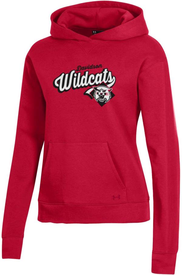 Under Armour Women's Davidson Wildcats Red All Day Pullover Hoodie