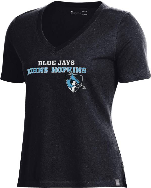 Under Armour Women's Johns Hopkins Blue Jays Columbia Blue Performance Cotton V-Neck T-Shirt