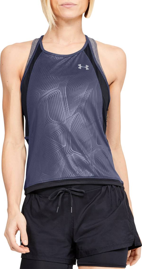 Under Armour Women's Embossed Qualifier Iso-Chill Running Tank Top