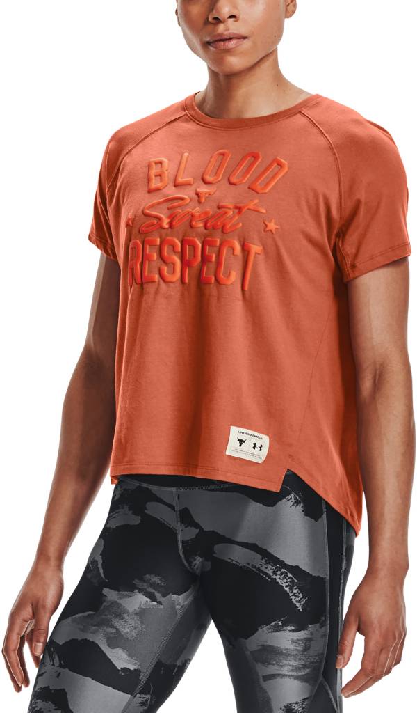 Under Armour Women's Project Rock Blood Sweat Respect T-Shirt