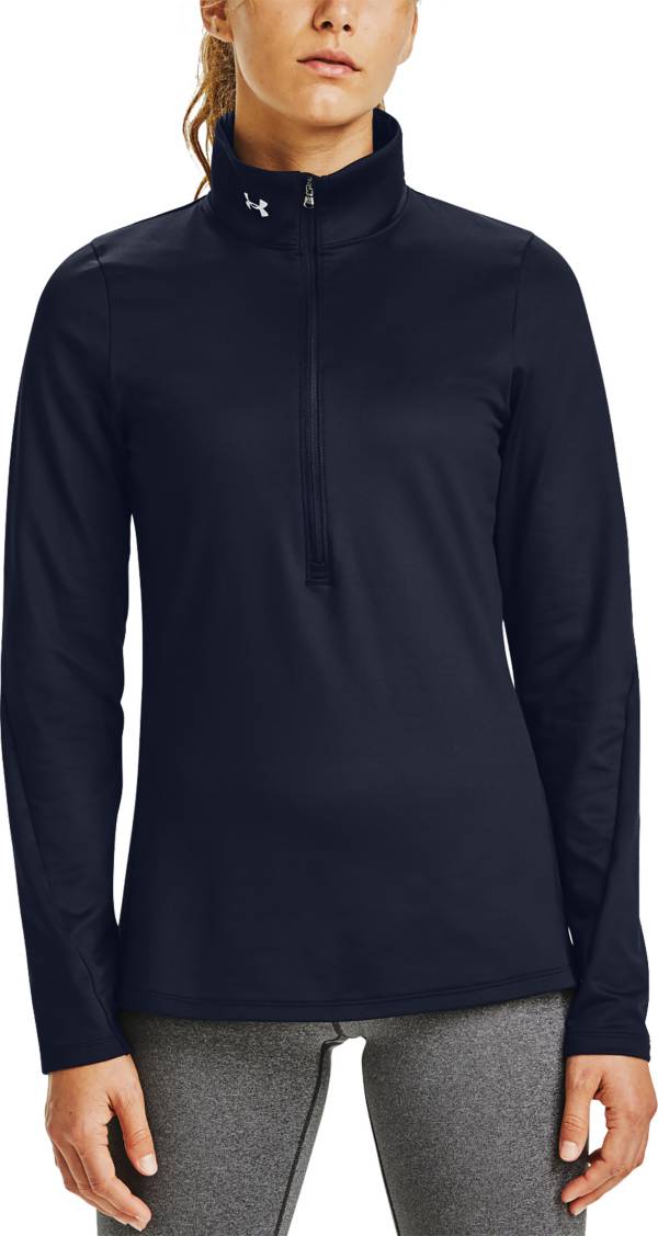 Details about   Under Armour ColdGear 1/2 Zip Top UA Graphic Ladies Light Pink Sports Running S 
