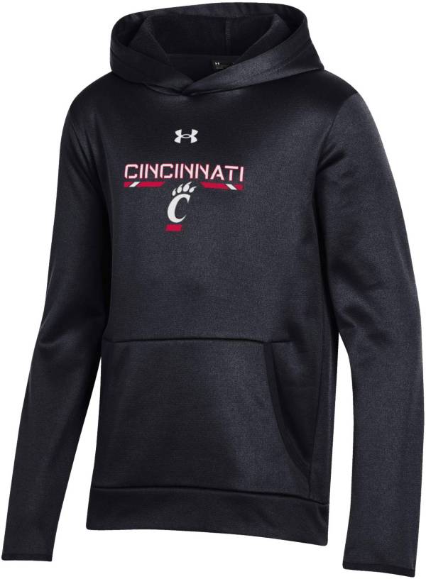 Under Armour Youth Cincinnati Bearcats Armour Fleece Pullover Performance Black Hoodie