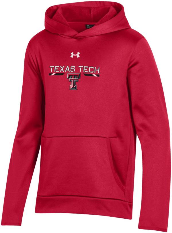 Under Armour Youth Texas Tech Red Raiders Red Armour Fleece Pullover Performance Hoodie