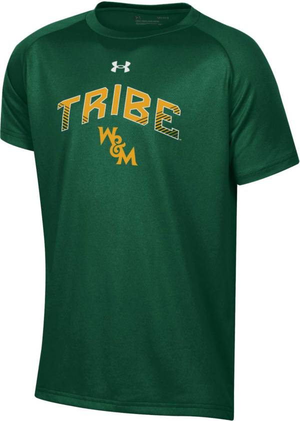 Under Armour Youth William & Mary Tribe Green Tech Performance T-Shirt