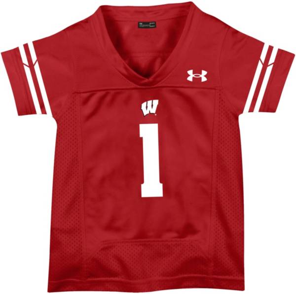 Under Armour Toddler Wisconsin Badgers #1 Red Replica Football Jersey