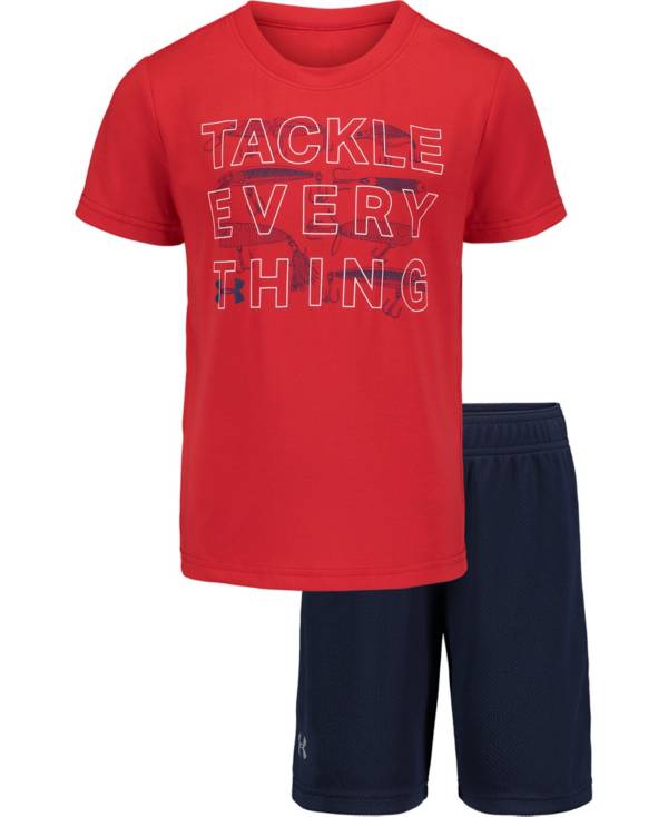 Under Armour Little Boys' Tackle Everything T-Shirt and Shorts 2-Piece Set