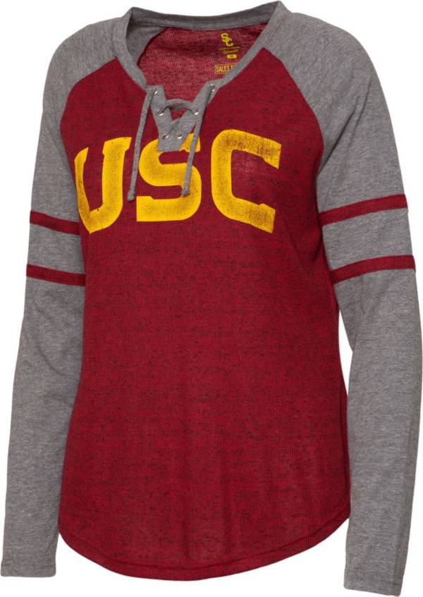 USC Authentic Apparel Women's USC Trojans Cardinal Patrisse Long Sleeve T-Shirt