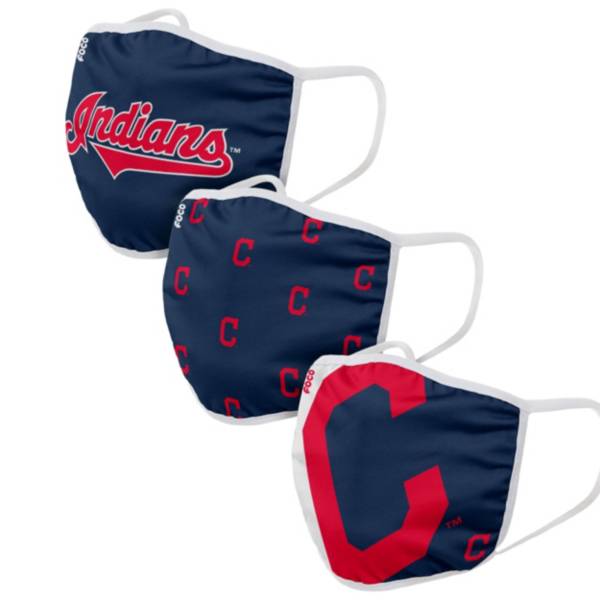 FOCO Adult Cleveland Indians 3-Pack Face Coverings