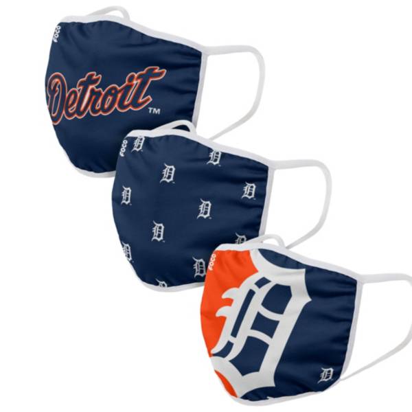 FOCO Adult Detroit Tigers 3-Pack Face Coverings