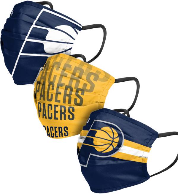 FOCO Adult Indiana Pacers 3-Pack Matchday Face Coverings