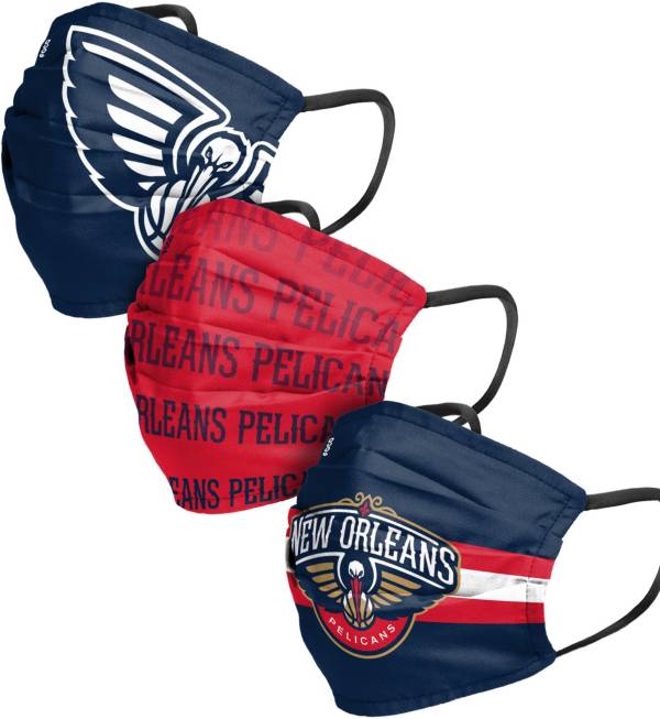 FOCO Adult New Orleans Pelicans 3-Pack Matchday Face Coverings