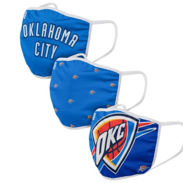 FOCO Adult Oklahoma City Thunder 3-Pack Face Coverings