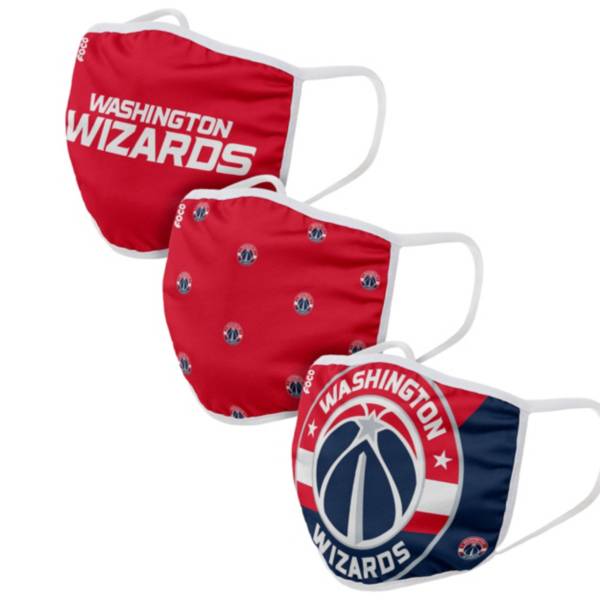 FOCO Adult Washington Wizards 3-Pack Face Coverings