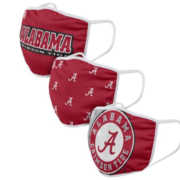 FOCO Adult Alabama Crimson Tide 3-Pack Face Coverings