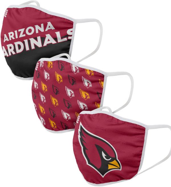 FOCO Adult Arizona Cardinals 3-Pack Face Coverings