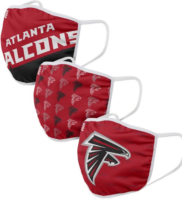 FOCO Adult Atlanta Falcons 3-Pack Face Coverings