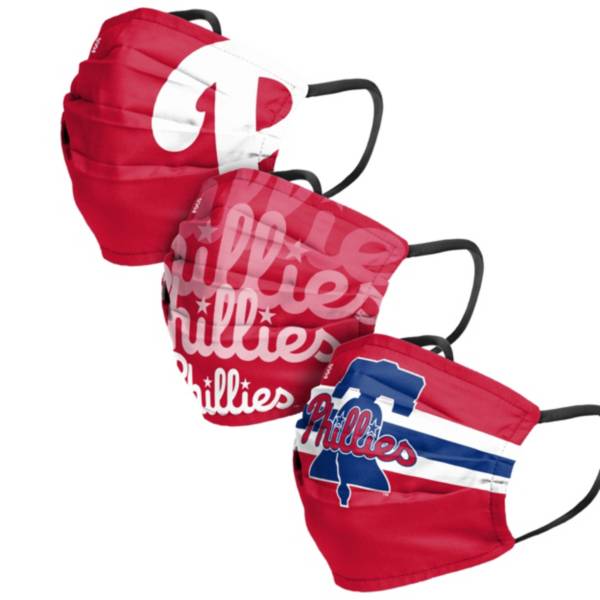 FOCO Adult Philadelphia Phillies 3-Pack Face Coverings