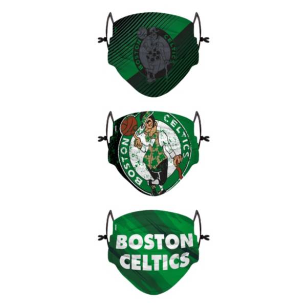 FOCO Youth Boston Celtics 3-Pack Face Coverings