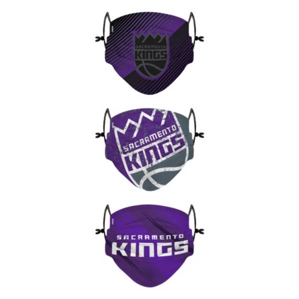 FOCO Youth Sacramento Kings 3-Pack Face Coverings