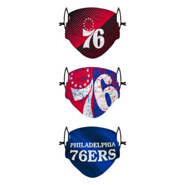 FOCO Youth Philadelphia 76ers 3-Pack Face Coverings product image