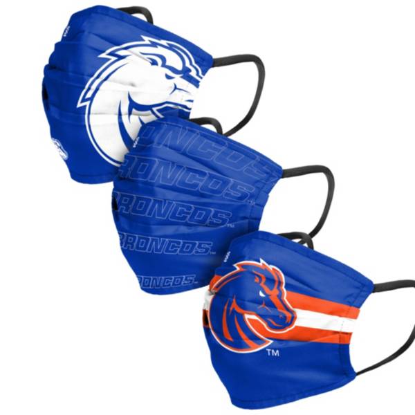 FOCO Adult Boise State Broncos 3-Pack Matchday Face Coverings