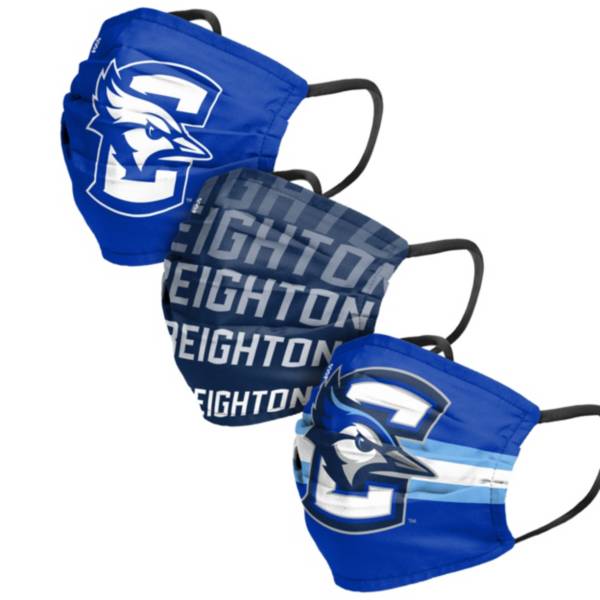 FOCO Adult Creighton Bluejays 3-Pack Face Coverings