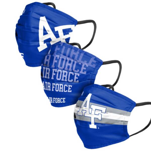 FOCO Adult Air Force Falcons 3-Pack Matchday Face Coverings