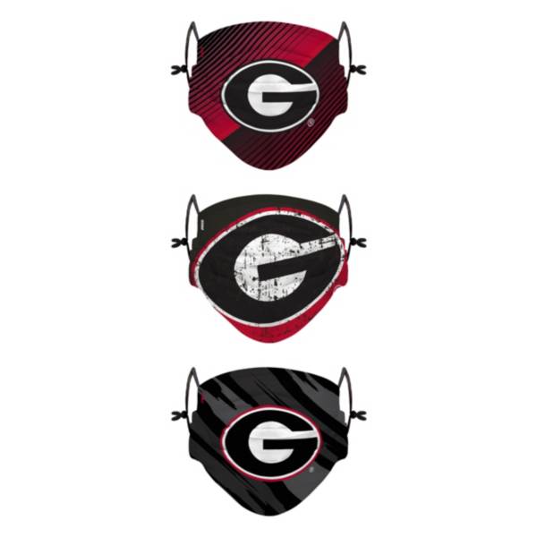 FOCO Youth Georgia Bulldogs 3-Pack Face Coverings