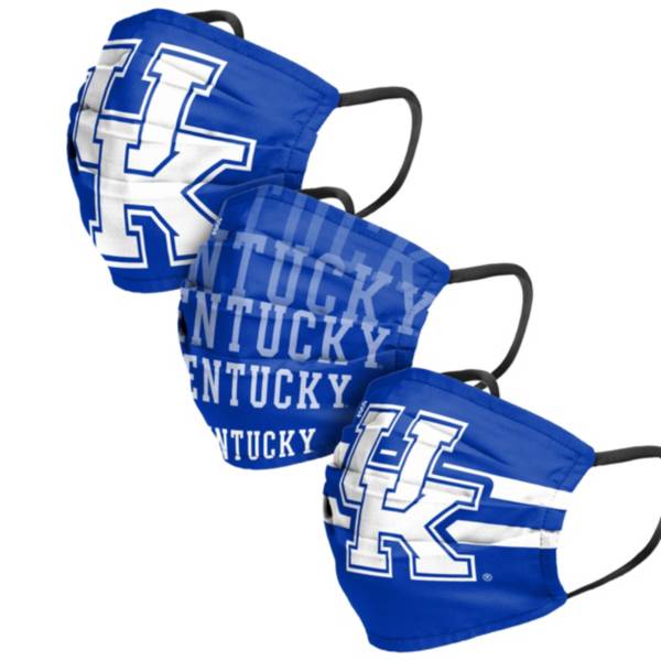 FOCO Adult Kentucky Wildcats 3-Pack Matchday Face Coverings