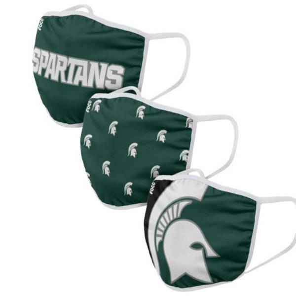 FOCO Youth Michigan State Spartans 3-Pack Face Coverings