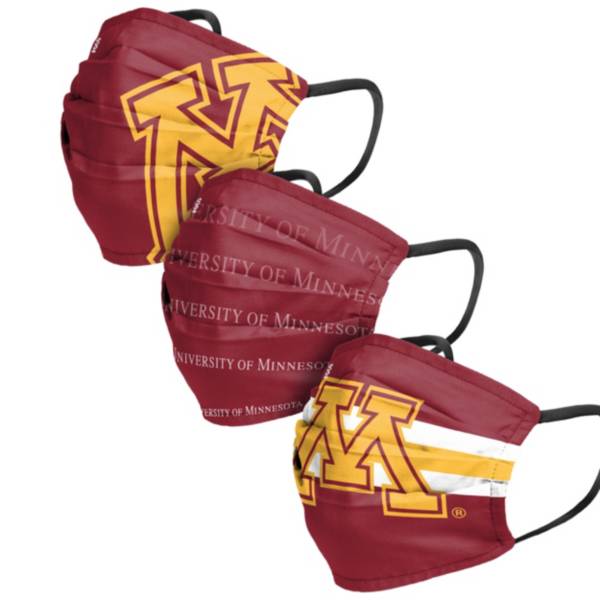 FOCO Adult Minnesota Golden Gophers 3-Pack Matchday Face Coverings product image