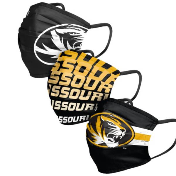 FOCO Adult Missouri Tigers 3-Pack Matchday Face Coverings