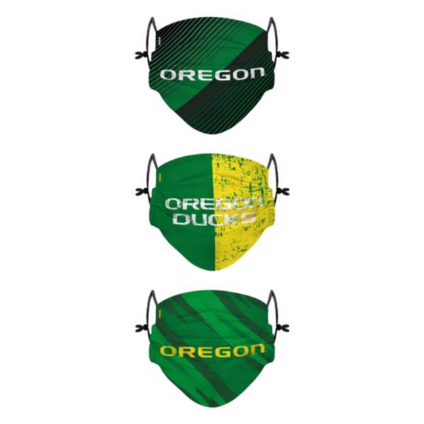 FOCO Youth Oregon Ducks 3-Pack Face Coverings