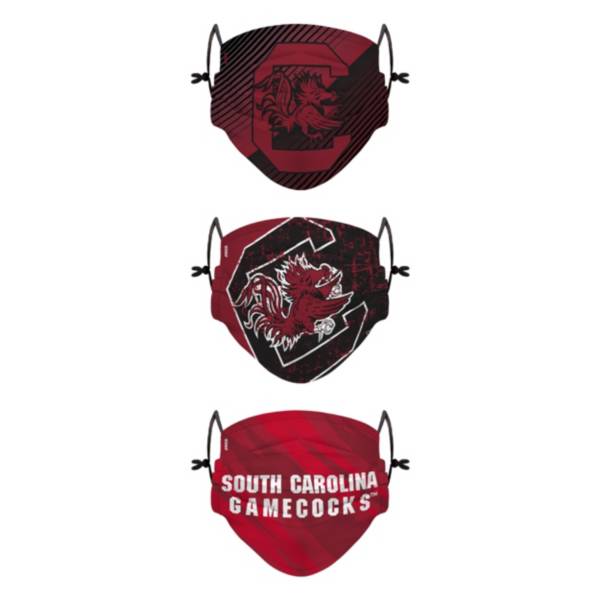 FOCO Youth South Carolina Gamecocks 3-Pack Face Coverings