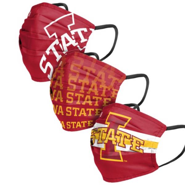 FOCO Adult Iowa State Cyclones 3-Pack Matchday Face Coverings