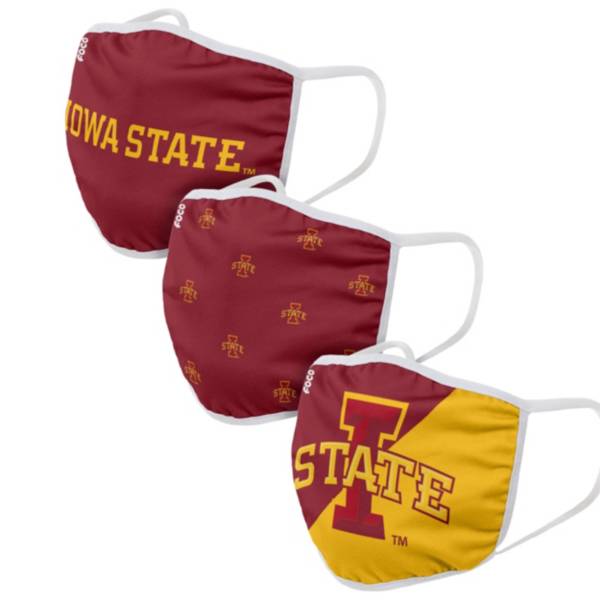 FOCO Youth Iowa State Cyclones 3-Pack Face Coverings