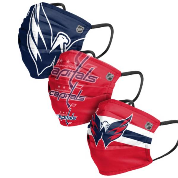 FOCO Adult Washington Capitals 3-Pack Matchday Face Coverings