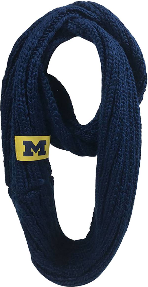 FOCO Michigan Wolverines Cable Knit Infinity Scarf product image